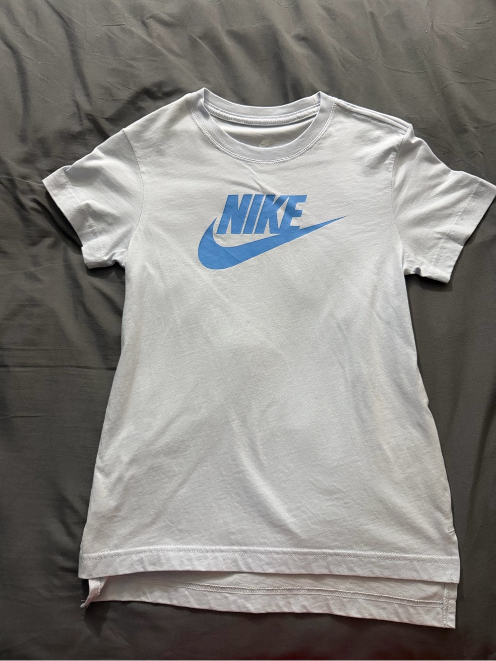 Nike Light Blue Short-Sleeve Tee with Blue Swoosh